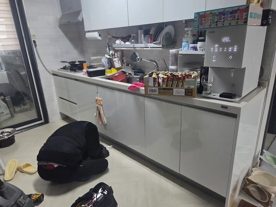 동구 하수구막힘 작업 사진